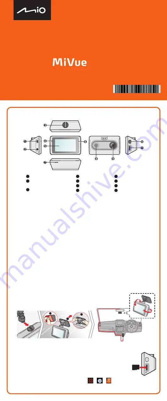 Mio MiVue 785 Quick Start Manual Download Page 1