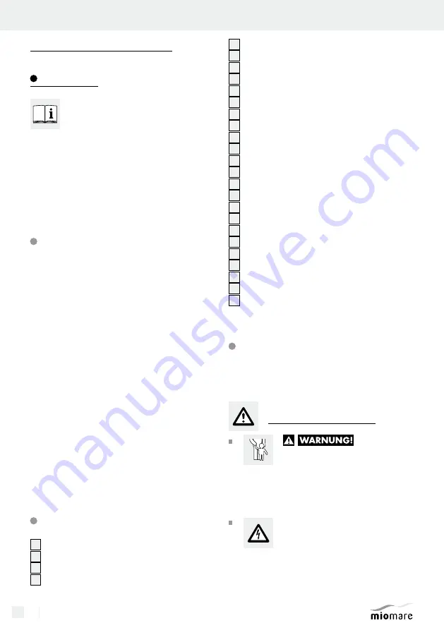 Miomare 106850 Assembly, Operating And Safety Instructions Download Page 32