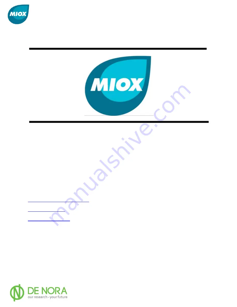 MIOX RIO-S Series Installation, Operation And Maintenance Manual Download Page 2