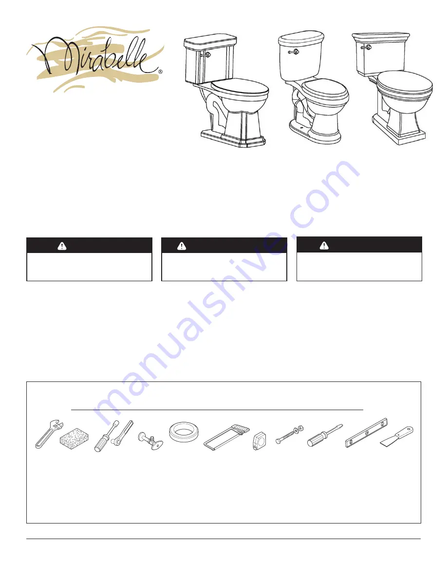 Mirabelle AMBERLY Installation Instructions Manual Download Page 1