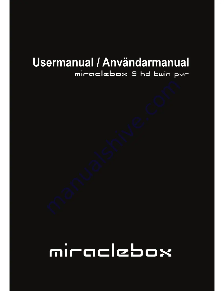 Miraclebox 9 HD Twin PVR Скачать руководство пользователя страница 61