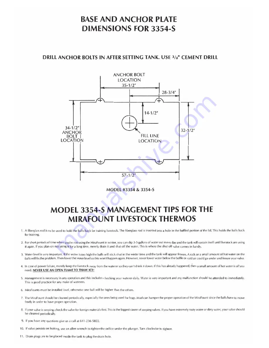 MiraFount 3354-S Installation Instructions Manual Download Page 7