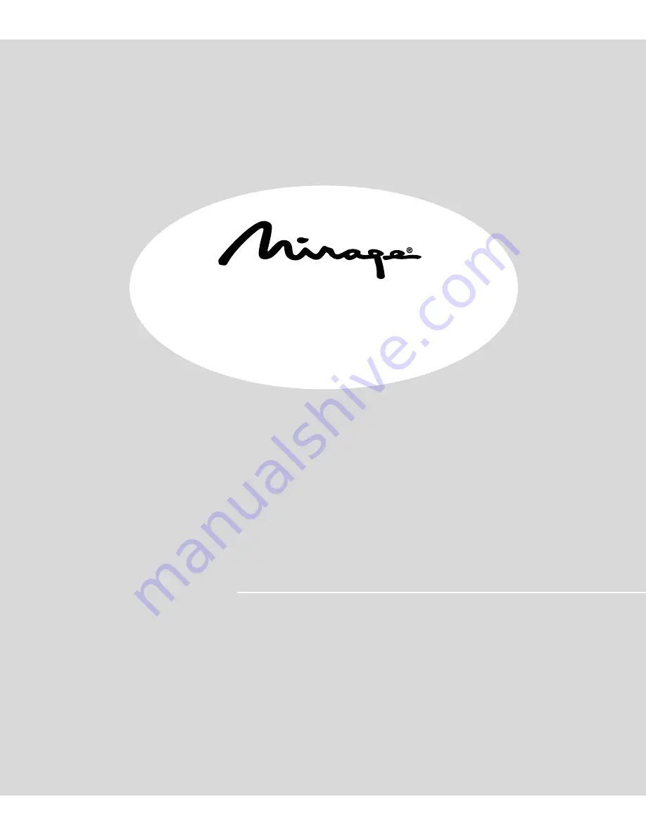 Mirage Nanosat Prestige 5 User Manual Download Page 1