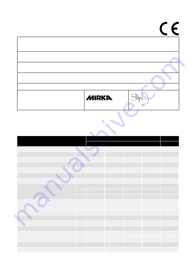 MIRKA 1230 M PC Operating Instructions Manual Download Page 184