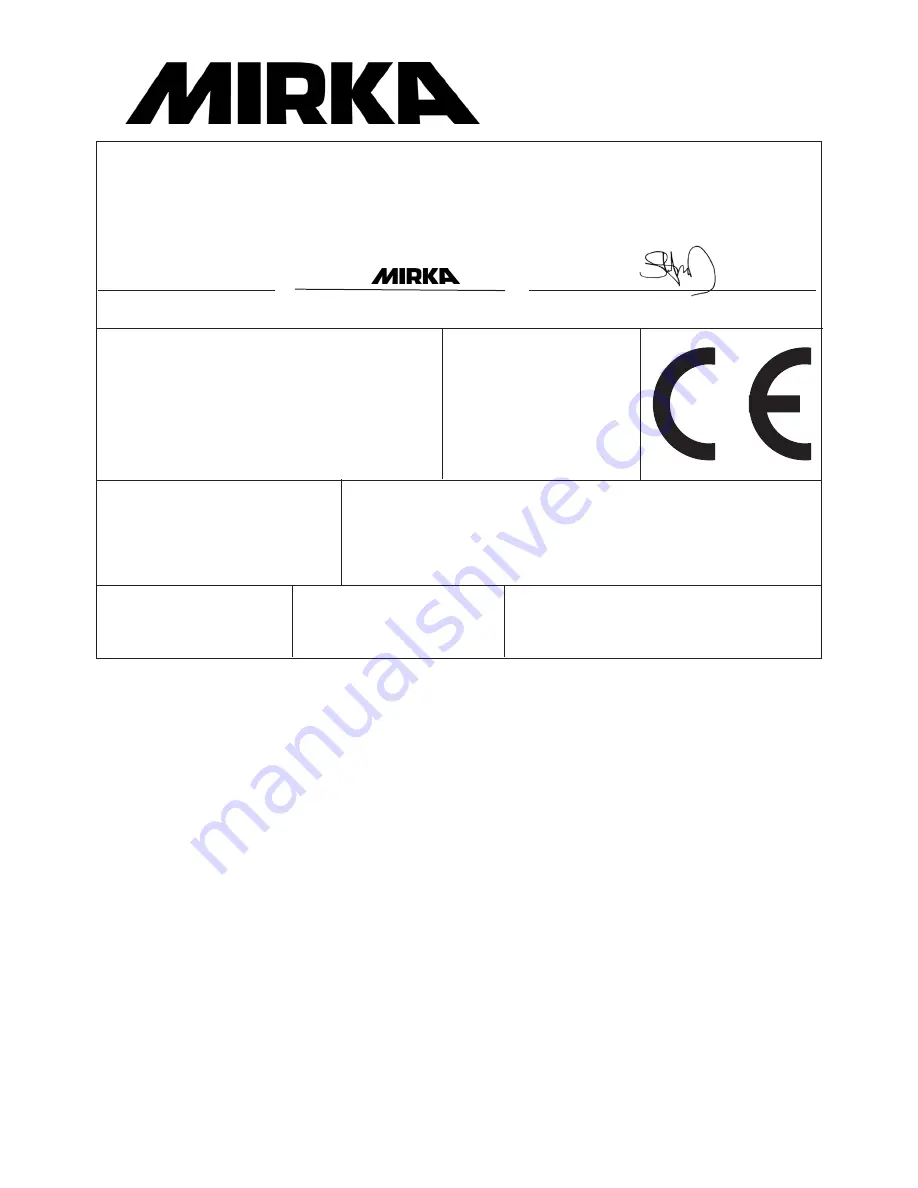 MIRKA AP 300NV Operating Instructions Manual Download Page 15