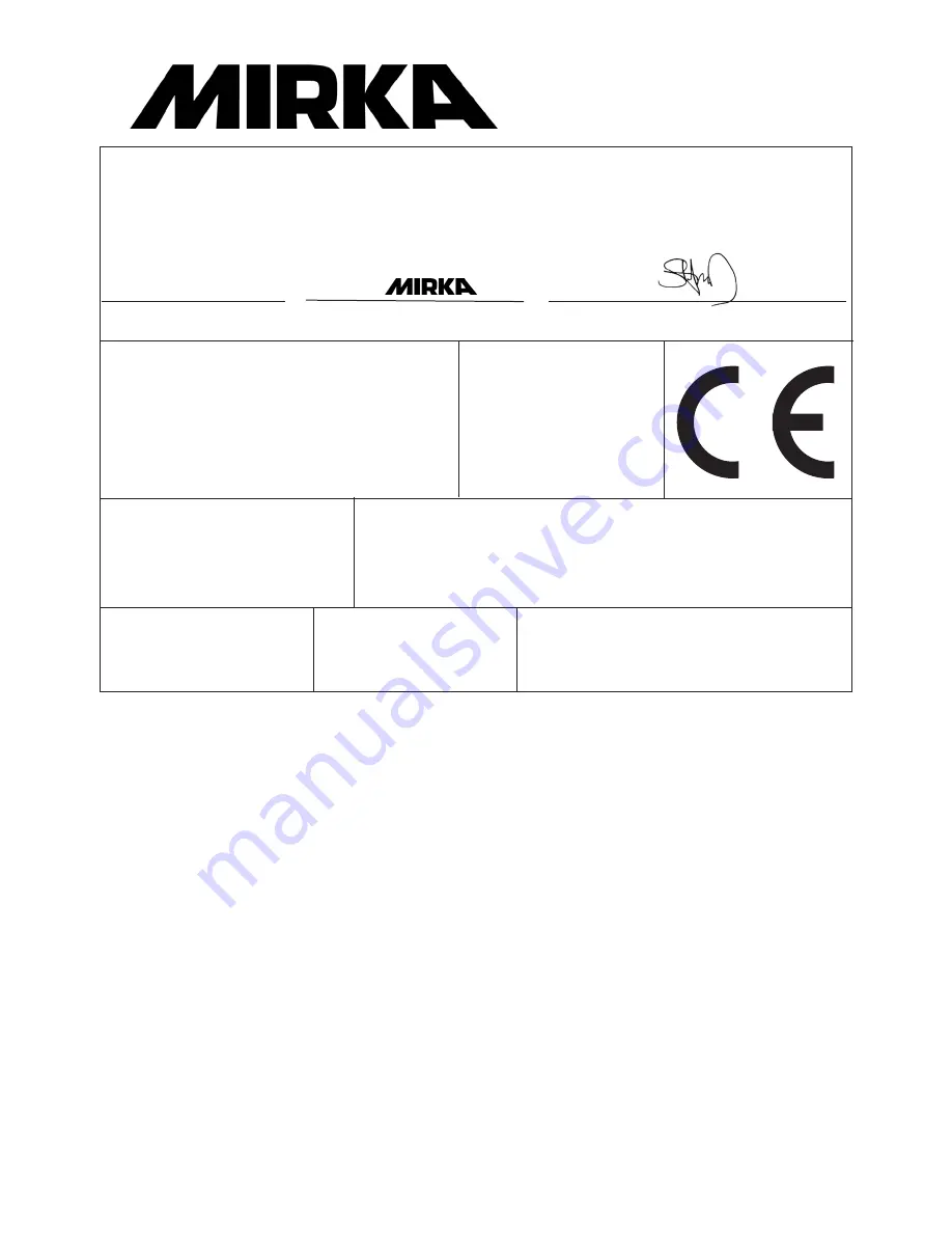 MIRKA AP 300NV Operating Instructions Manual Download Page 71