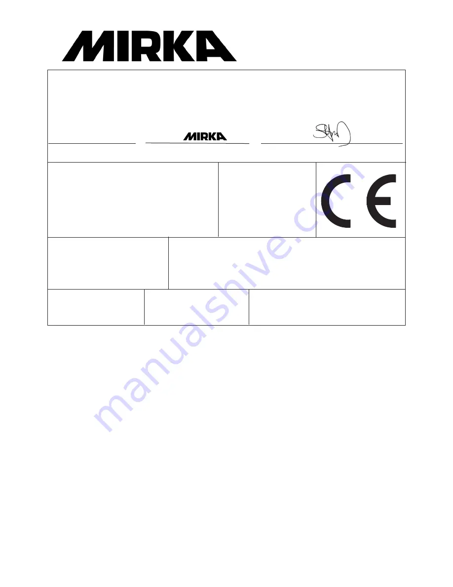 MIRKA AP 300NV Operating Instructions Manual Download Page 75