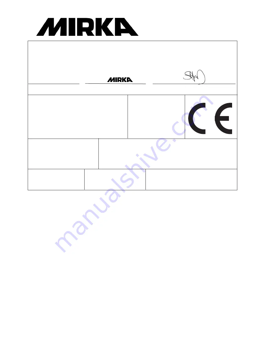 MIRKA AP 300NV Operating Instructions Manual Download Page 115