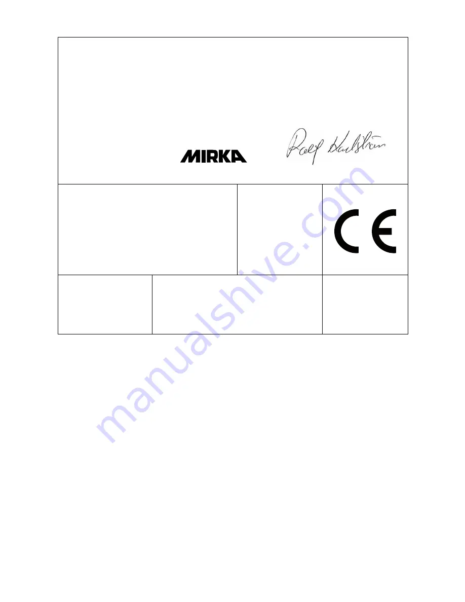 MIRKA CEROS325CV Operating Instructions Manual Download Page 17