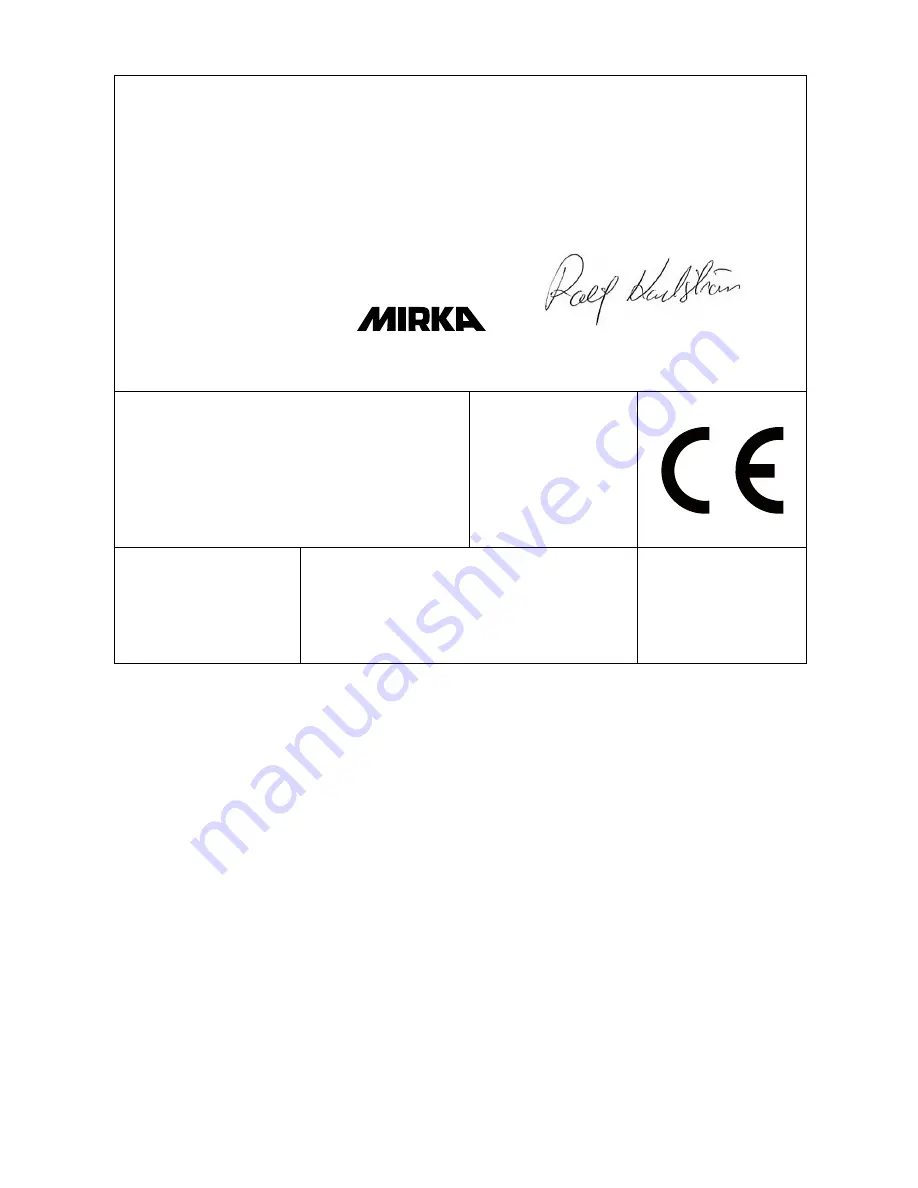 MIRKA CEROS325CV Operating Instructions Manual Download Page 29