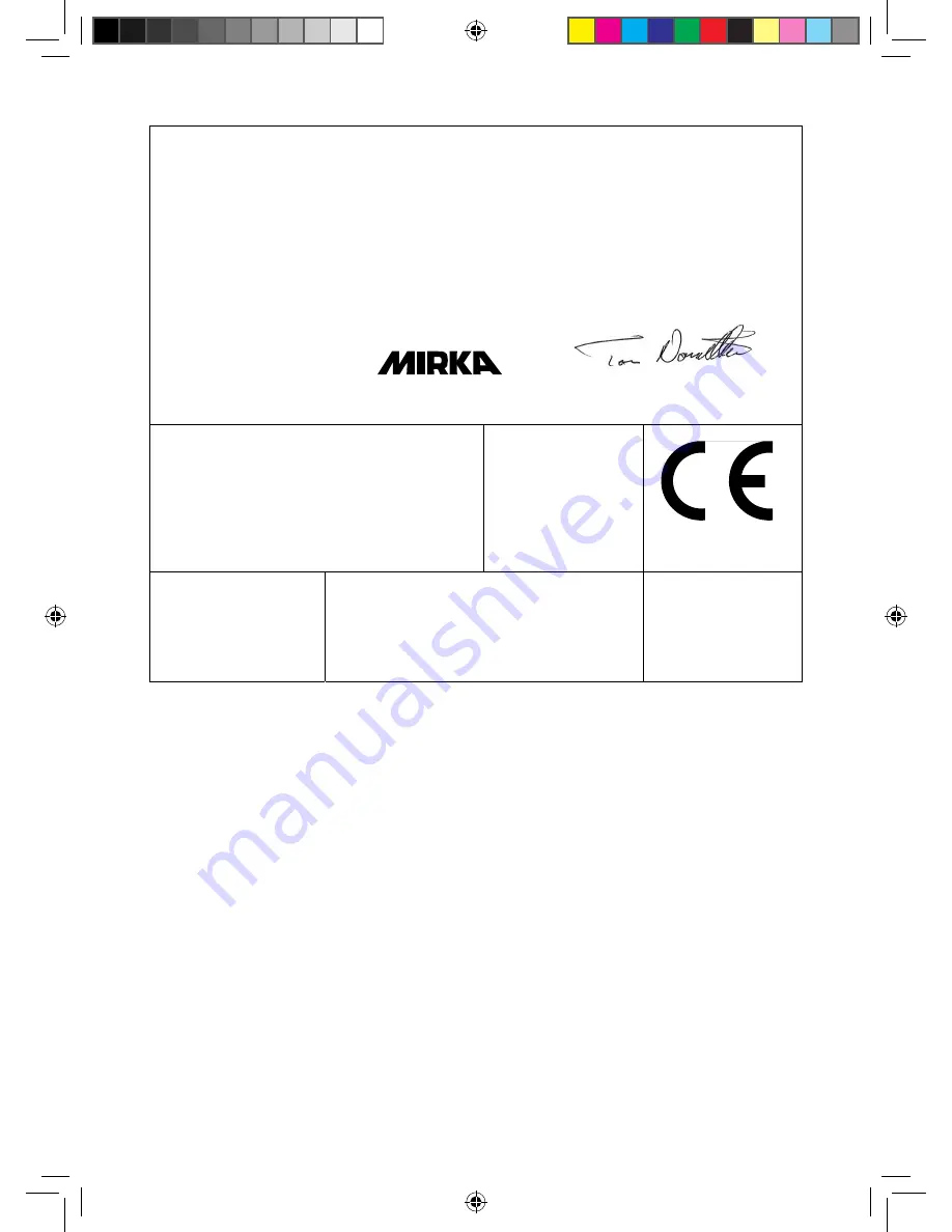 MIRKA ceros550 cv Operating Instructions Manual Download Page 6