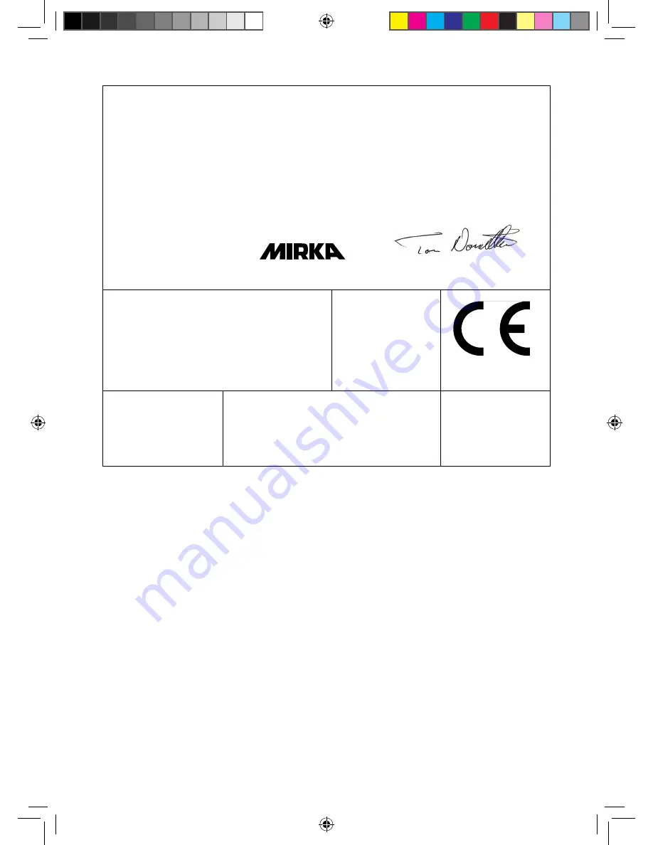 MIRKA ceros550 cv Operating Instructions Manual Download Page 36