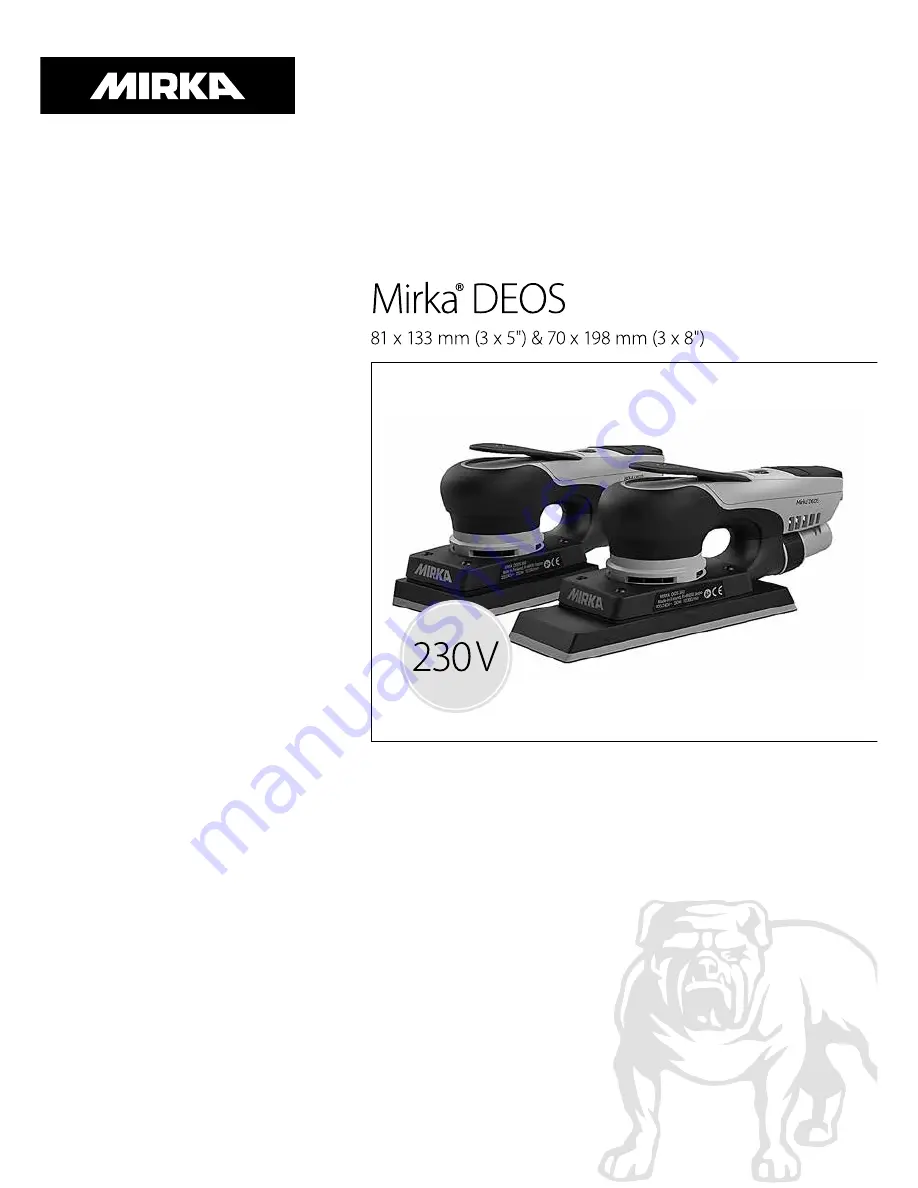 MIRKA DEOS 353CV Operating Instructions Manual Download Page 1