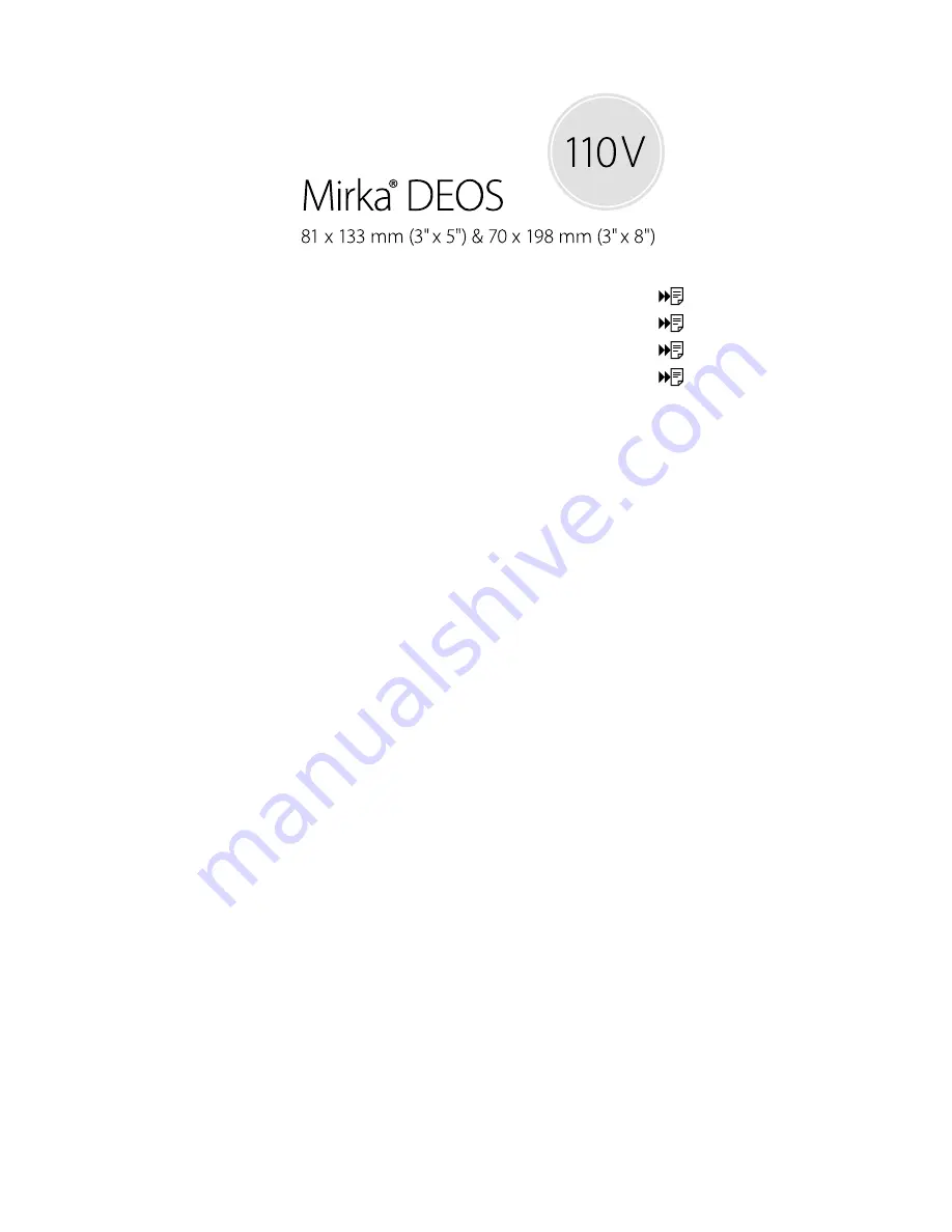 MIRKA DEOS 353X CV Operating Instructions Manual Download Page 3