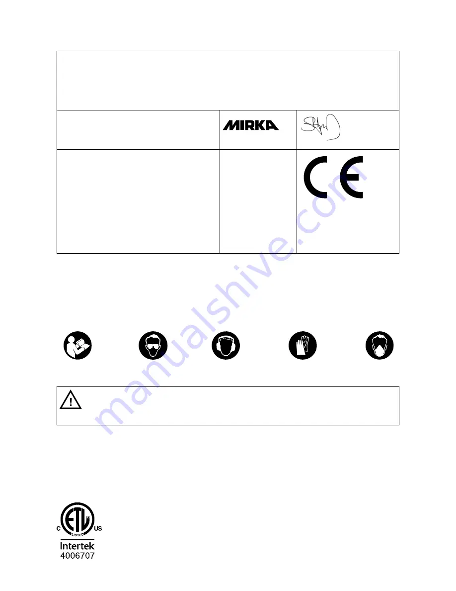 MIRKA DEOS 353X CV Operating Instructions Manual Download Page 20