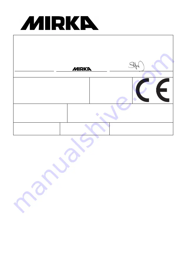 MIRKA MR-38CV Operating Instructions Manual Download Page 5