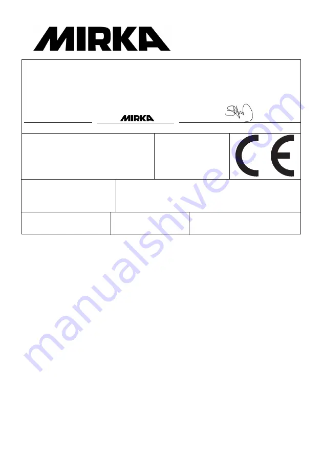 MIRKA MR-38CV Operating Instructions Manual Download Page 152