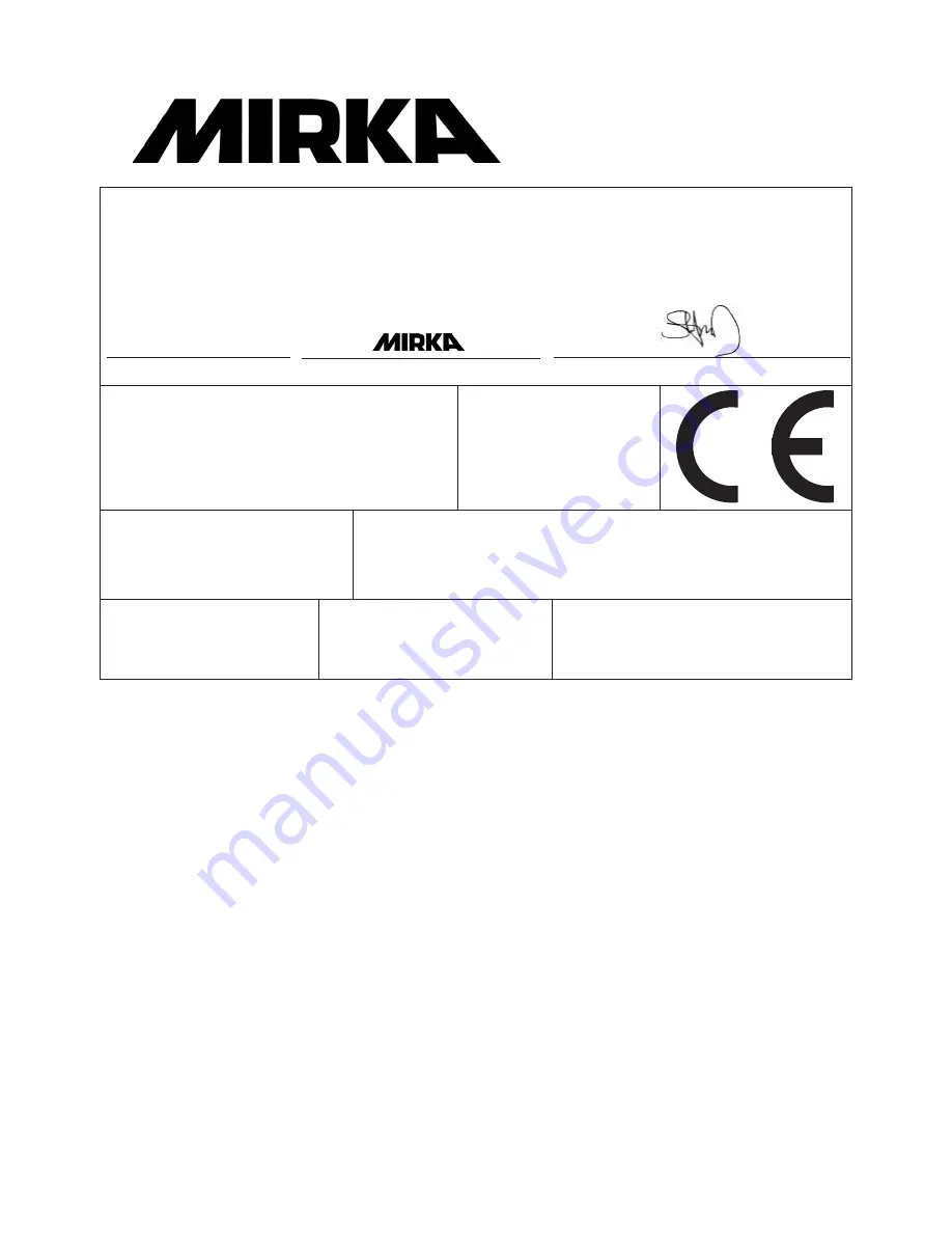 MIRKA OS353CV Operating Instructions Manual Download Page 59