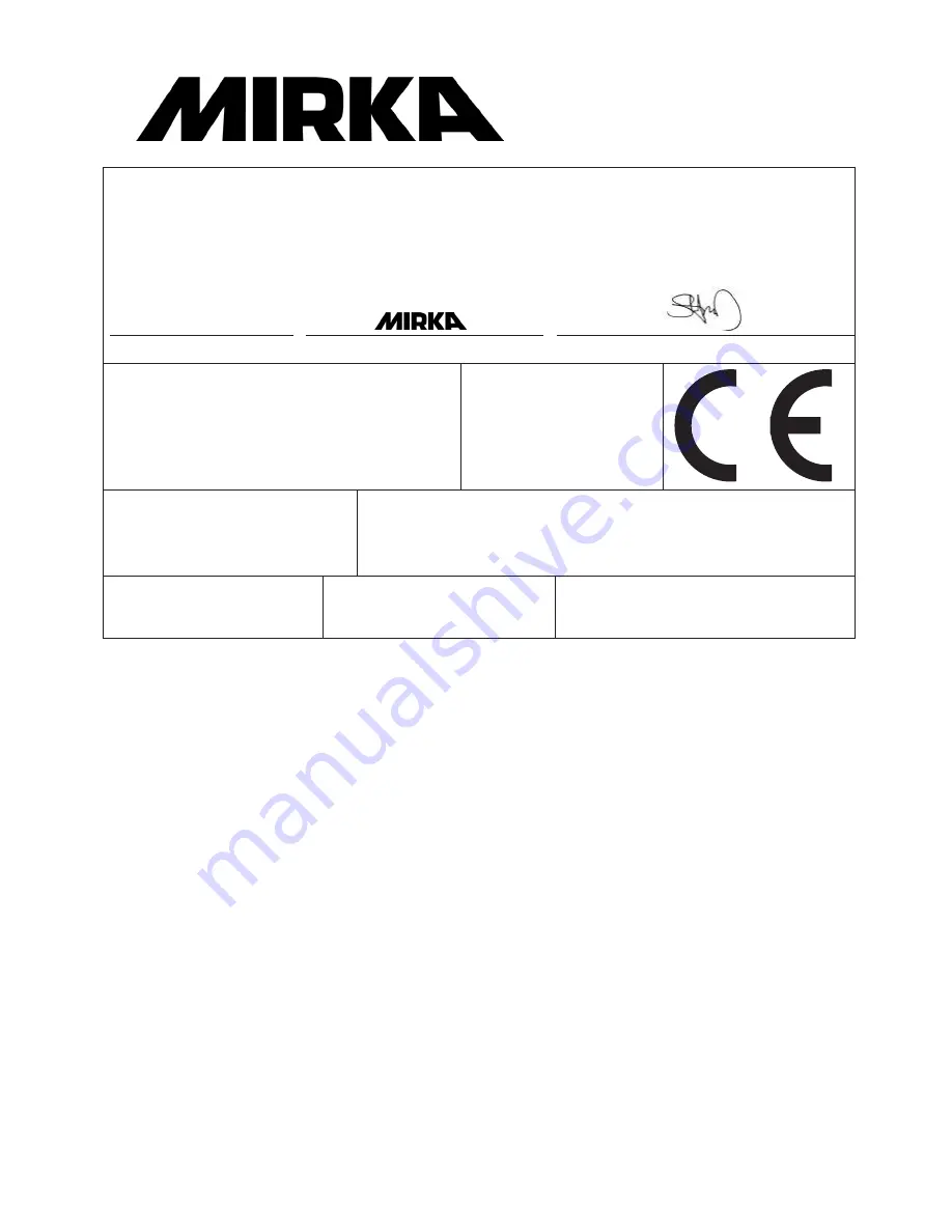 MIRKA OS353CV Operating Instructions Manual Download Page 119