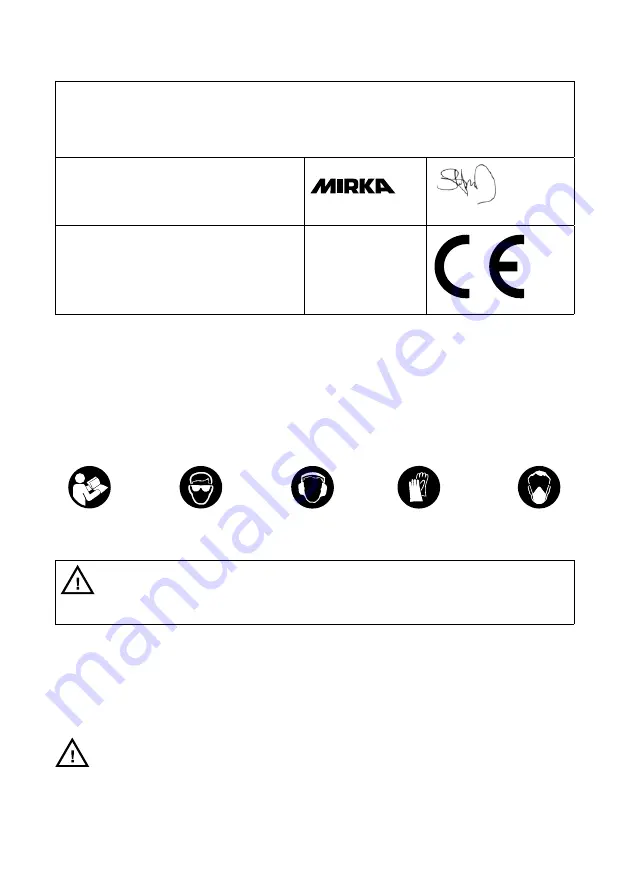 MIRKA PBS 10NV Operating Instructions Manual Download Page 58