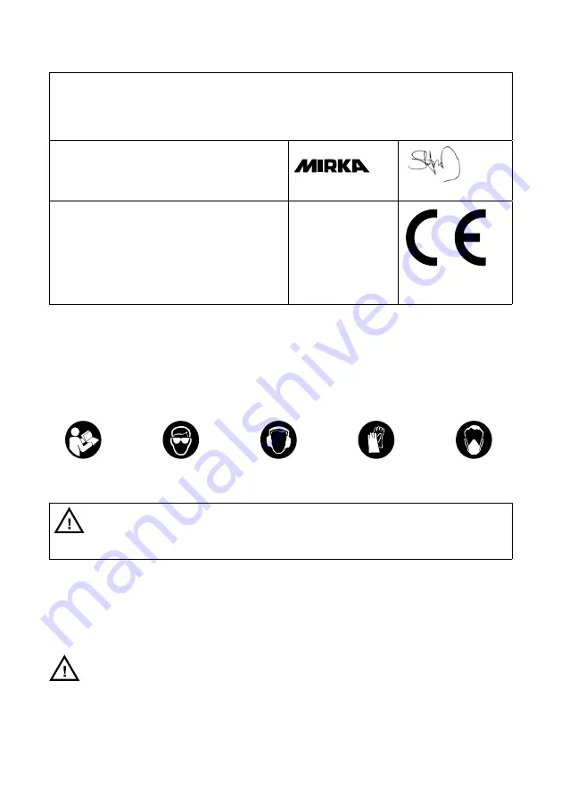 MIRKA PBS 10NV Operating Instructions Manual Download Page 123