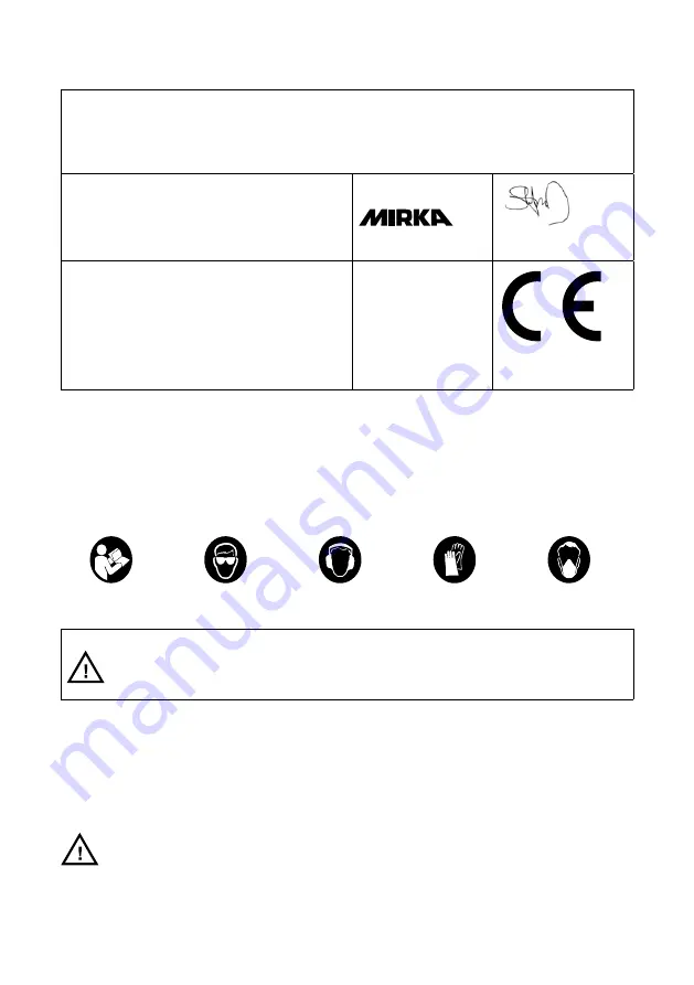 MIRKA PBS 10NV Operating Instructions Manual Download Page 138