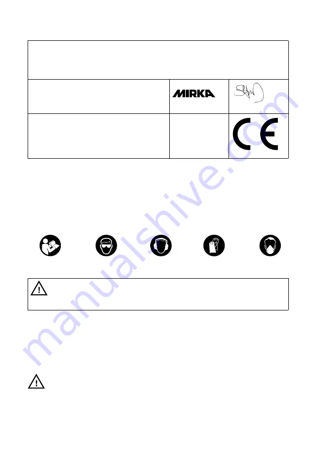 MIRKA PBS 10NV Operating Instructions Manual Download Page 148