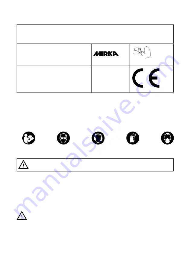 MIRKA PBS 10NV Operating Instructions Manual Download Page 158