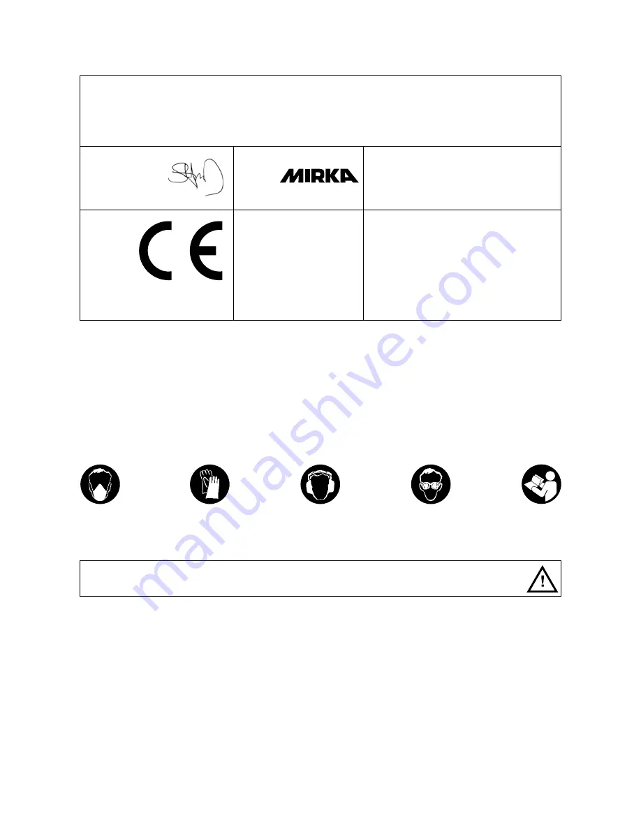 MIRKA PROS 550CV Operating Instructions Manual Download Page 7