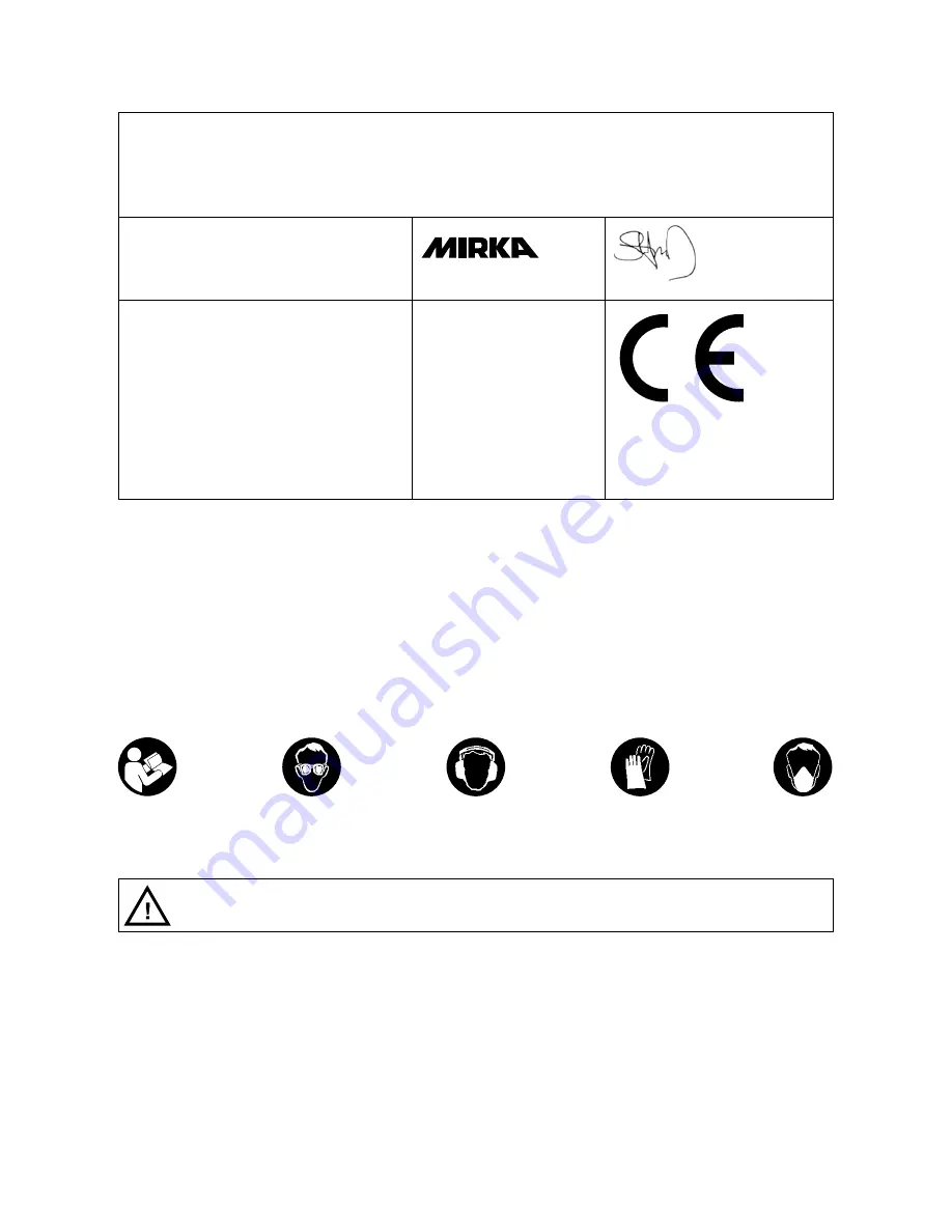 MIRKA PROS 550CV Operating Instructions Manual Download Page 23