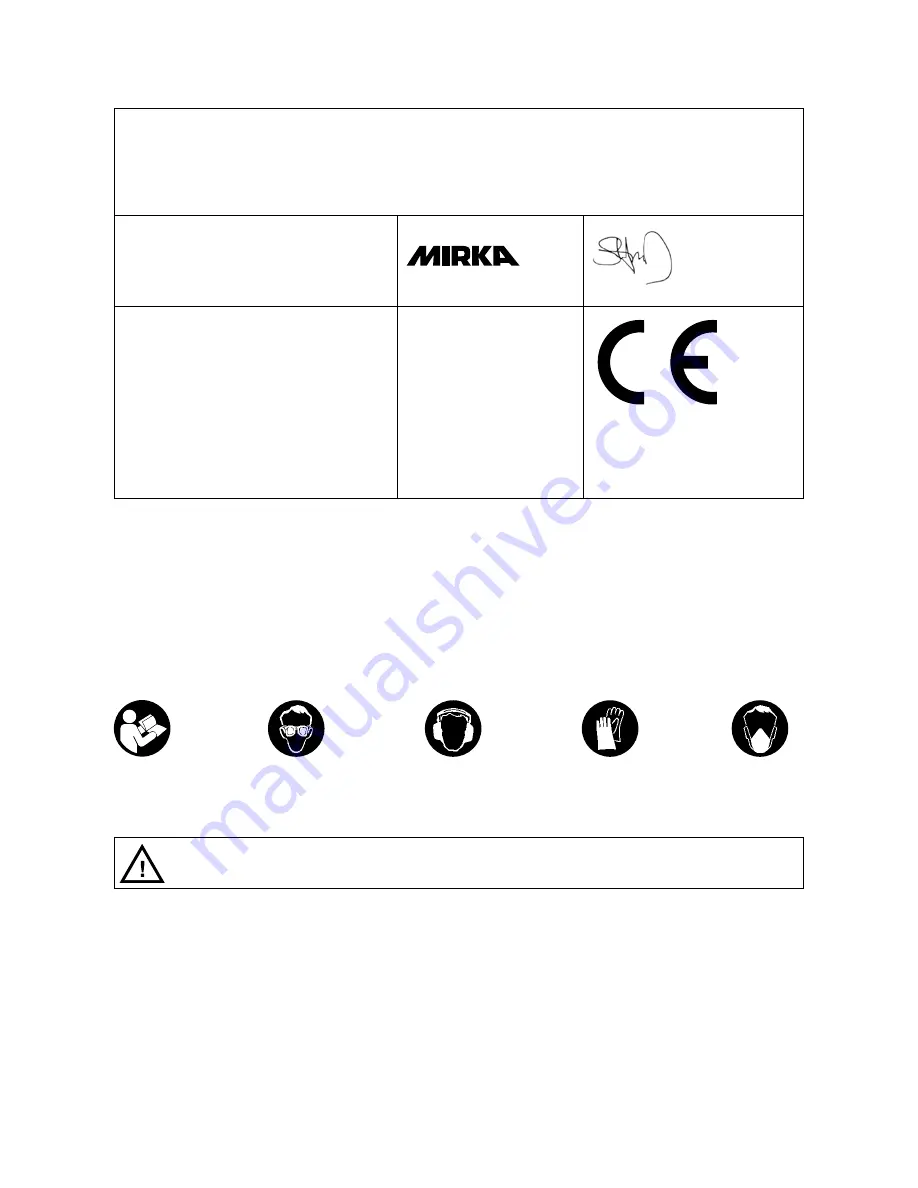 MIRKA PROS 550CV Operating Instructions Manual Download Page 127