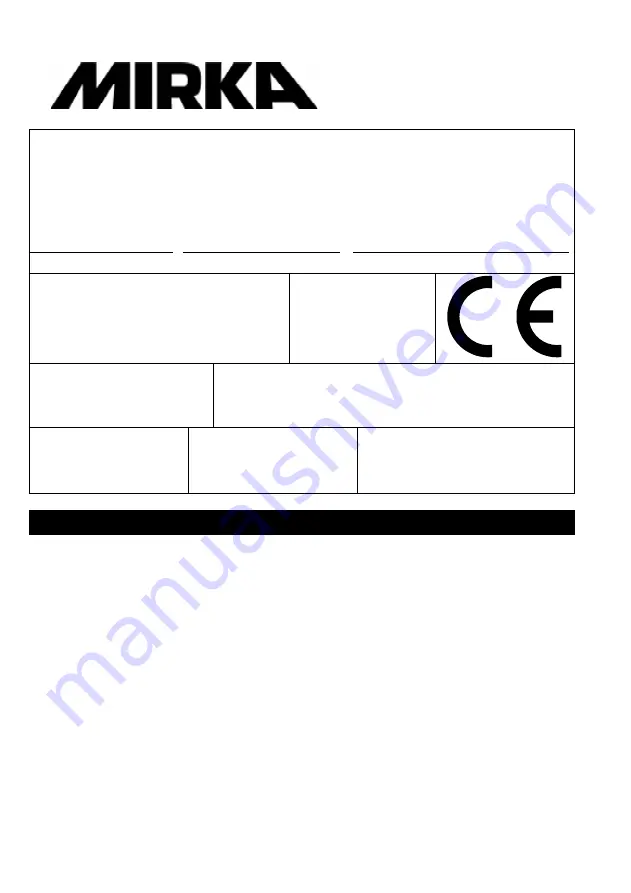 MIRKA ROS525 Operating Instructions Manual Download Page 33