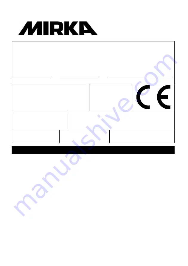 MIRKA ROS525 Operating Instructions Manual Download Page 53