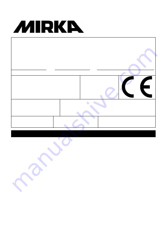 MIRKA ROS525 Operating Instructions Manual Download Page 73