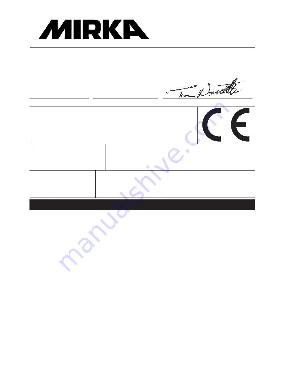 MIRKA ros650cv Operating Instructions Manual Download Page 28