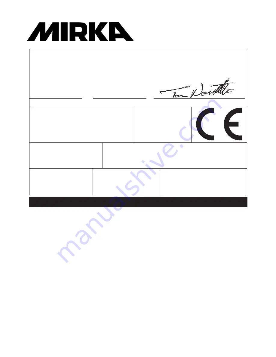 MIRKA ros650cv Operating Instructions Manual Download Page 84