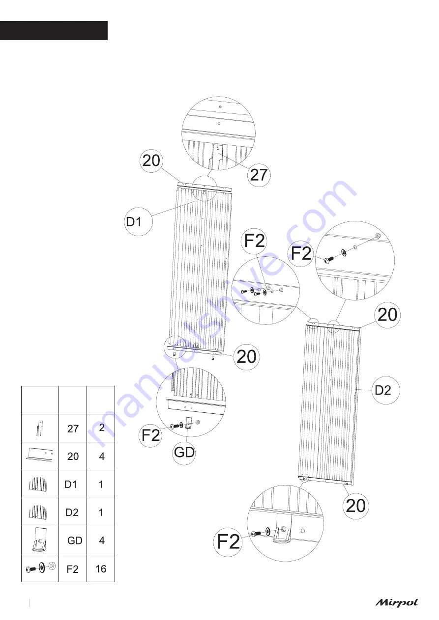 Mirpol MIR0406 Assembly And Use Instructions Download Page 16