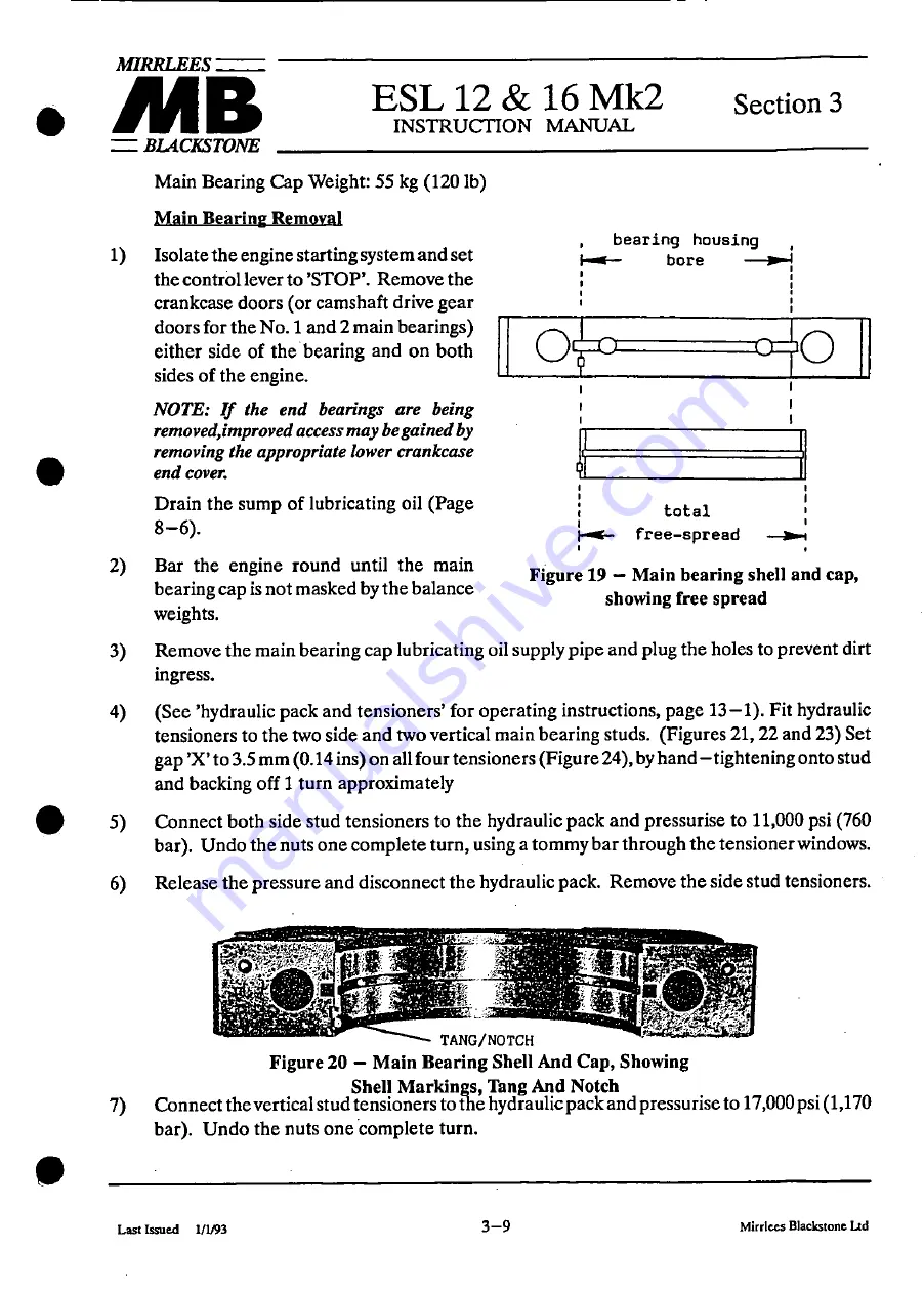 MIRRLEES BLACKSTONE ESL12 MK2 Instruction Manual Download Page 46