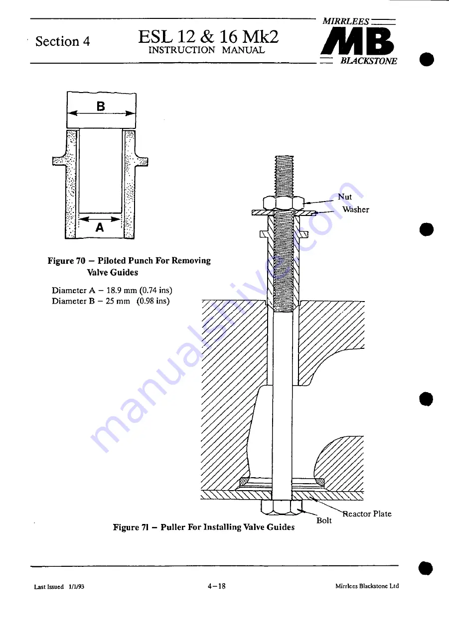 MIRRLEES BLACKSTONE ESL12 MK2 Instruction Manual Download Page 95