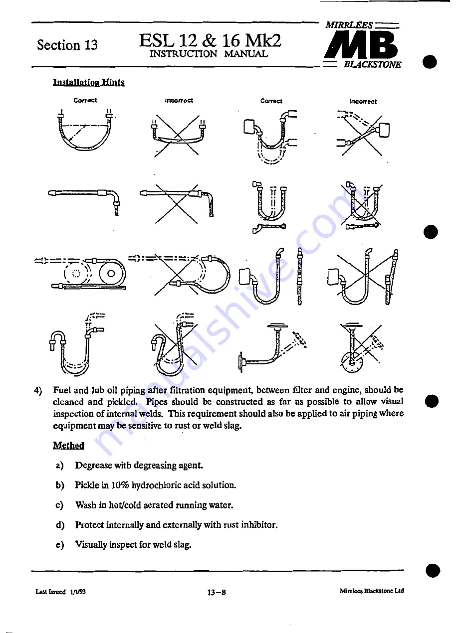 MIRRLEES BLACKSTONE ESL12 MK2 Instruction Manual Download Page 262