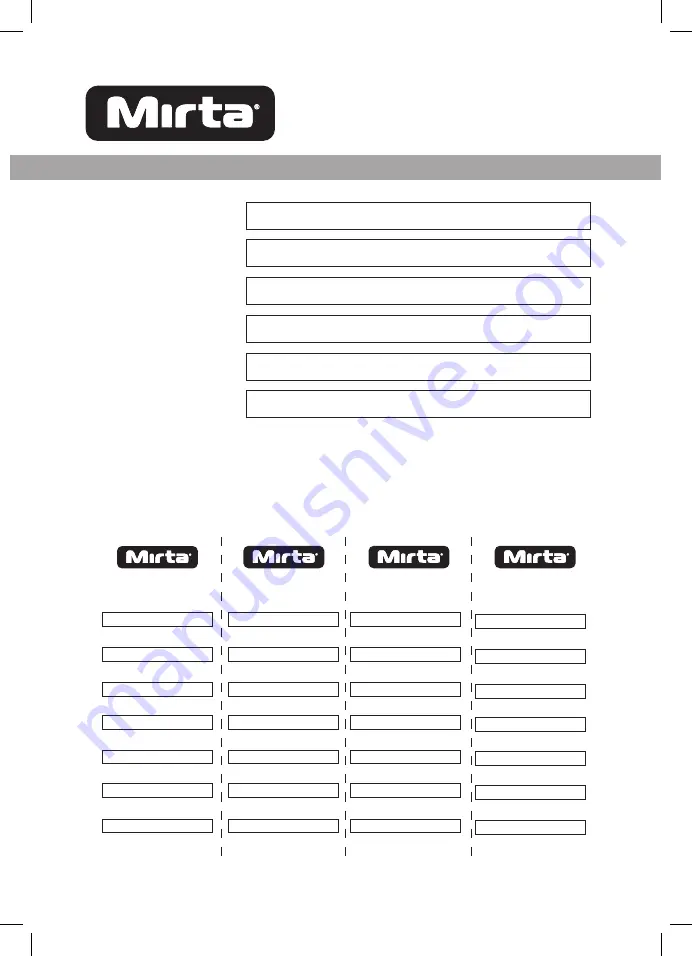 Mirta MC-2212 Operating Instructions Manual Download Page 46