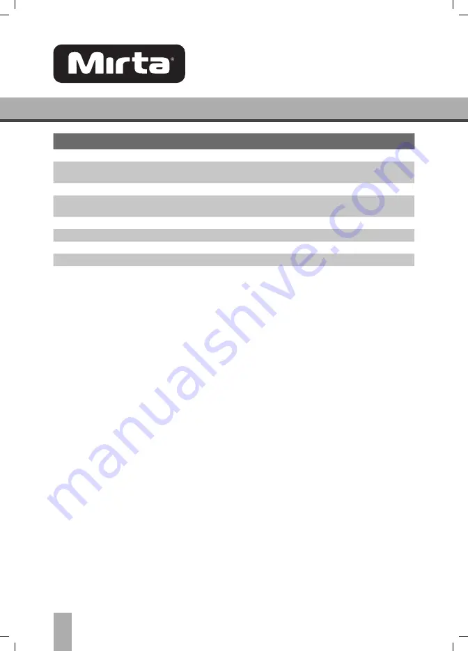 Mirta MWM 235 Operating Instructions Manual Download Page 11