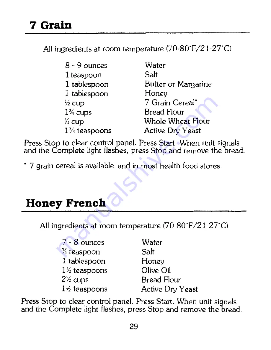 Mister Loaf HB211 Instruction Manual & Recipes Download Page 23