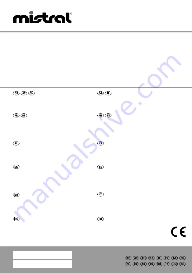 Mistral 385708 2107 Instructions For Use Manual Download Page 1