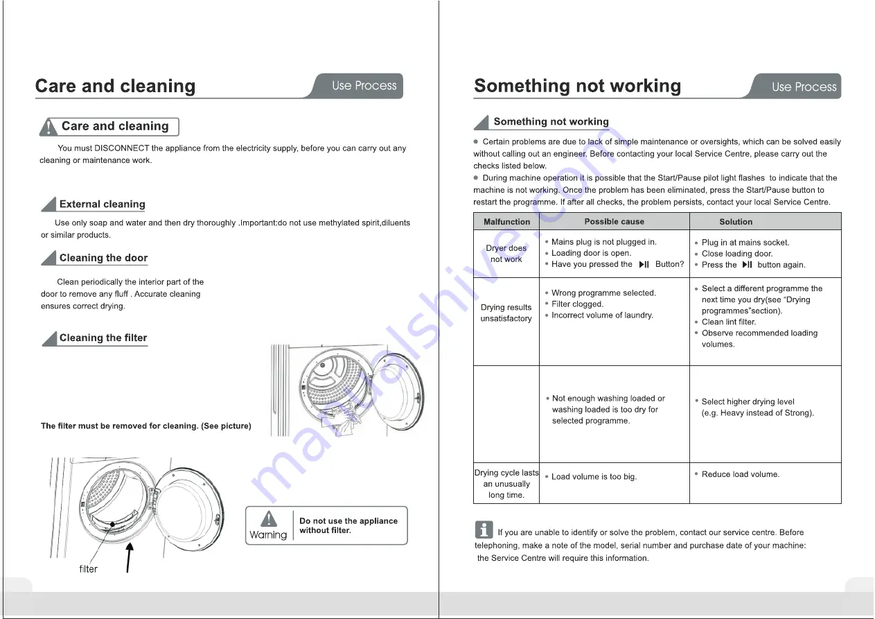 Mistral BTDG7W Installation & Operation Instructions Download Page 9