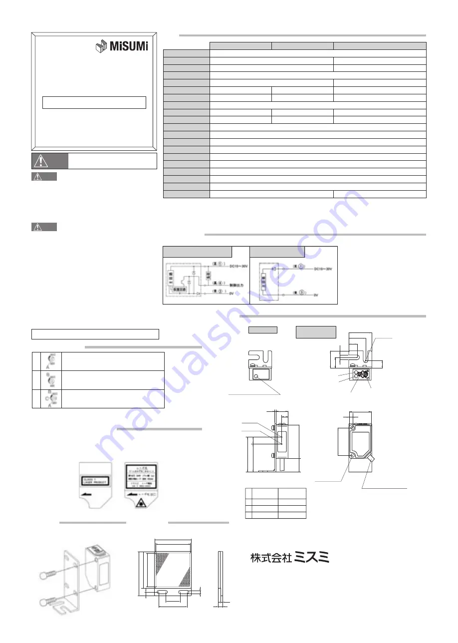 MISUMI MZL Series Instruction Manual Download Page 1