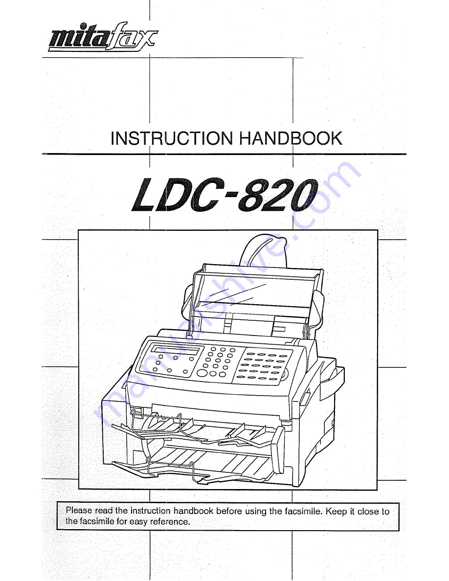 Mita LDC-820 Instruction Handbook Manual Download Page 1