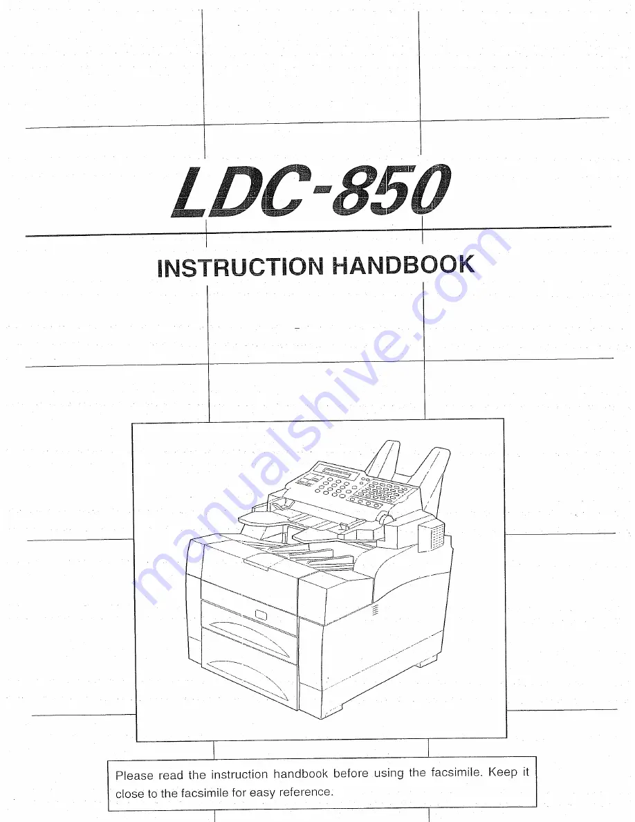 Mita LDC-850 Instruction Handbook Manual Download Page 1