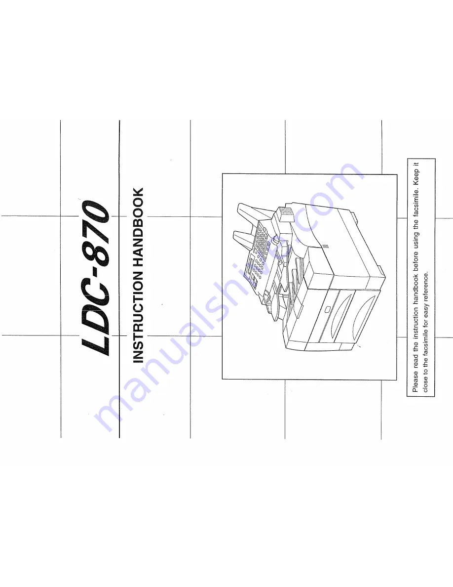 Mita LDC-870 Instruction Handbook Manual Download Page 1