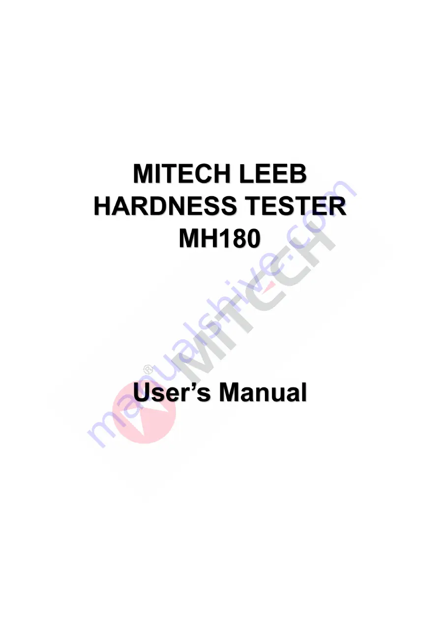 MITECH MH180 User Manual Download Page 1